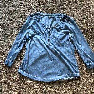 Blue 3/4 Sleeve Top